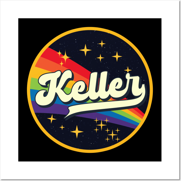 Keller // Rainbow In Space Vintage Style Wall Art by LMW Art